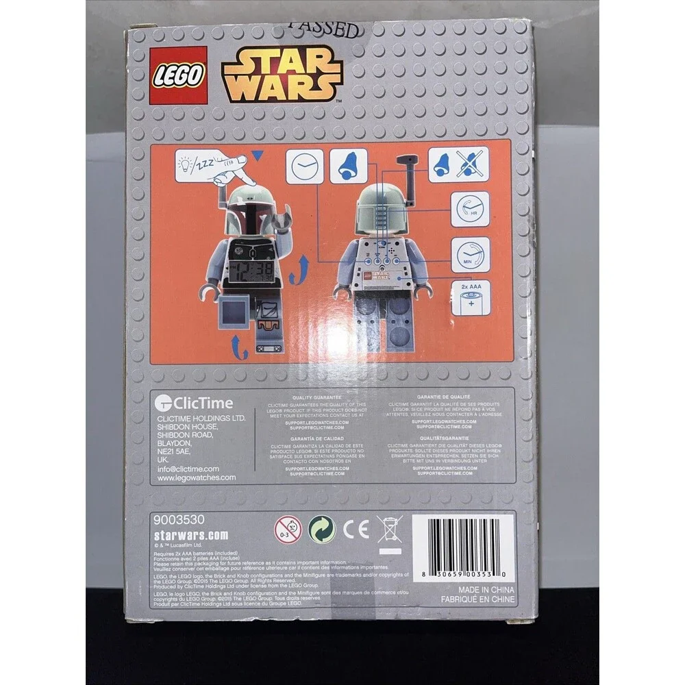 LEGO Star Wars Boba Fett 2015 Alarm Clock